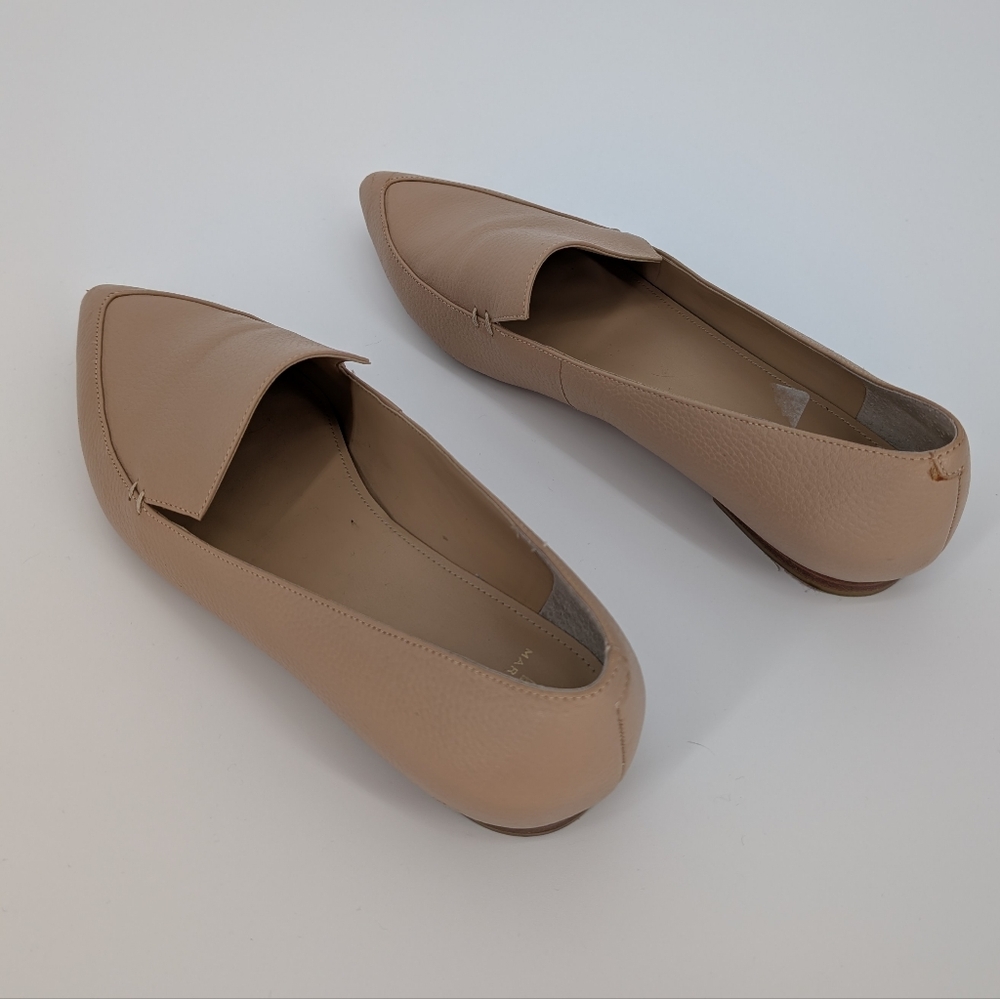 Marc Fisher Genuine Leather Pointed Toe Flats | 9M | Taupe Neutral Beige Cream - Picture 10 of 16